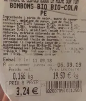 Bonbons bio bio-cola