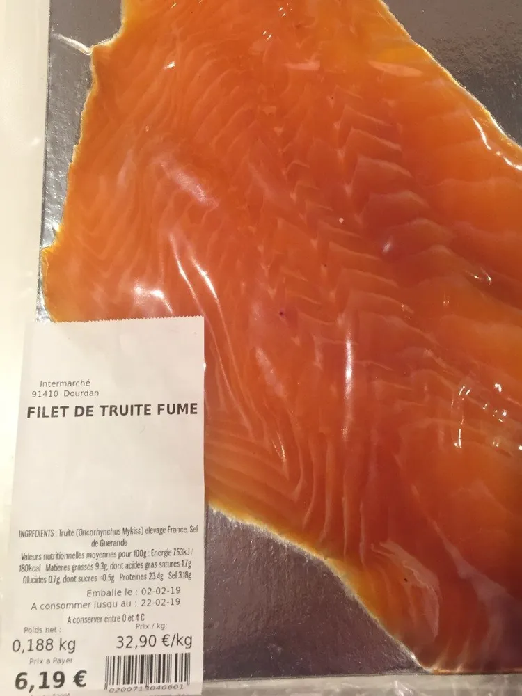 Filet de truite fumé