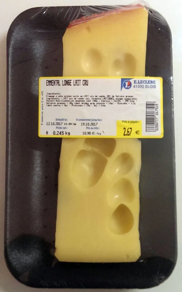 Emmental longe lait cru