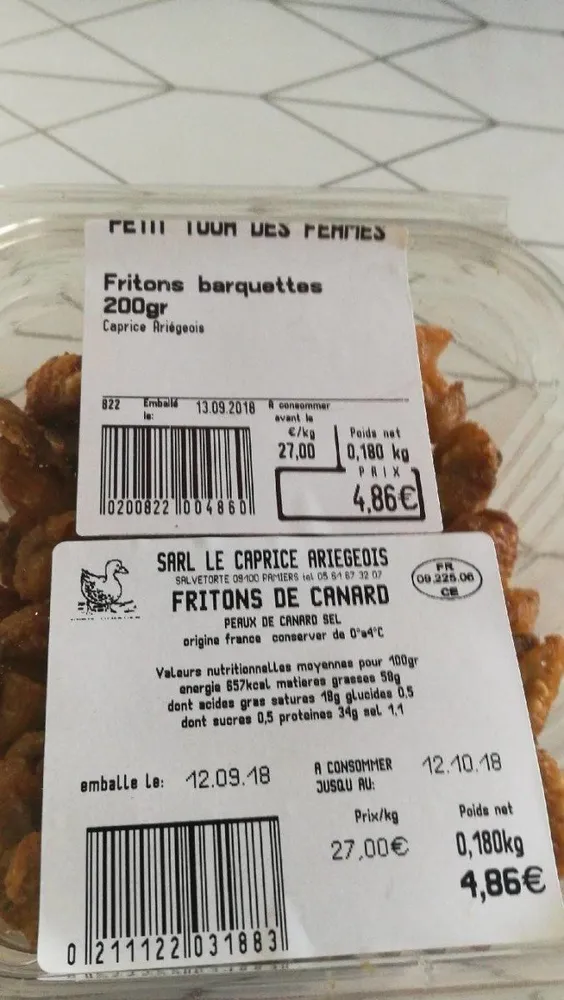 Fritons de canard