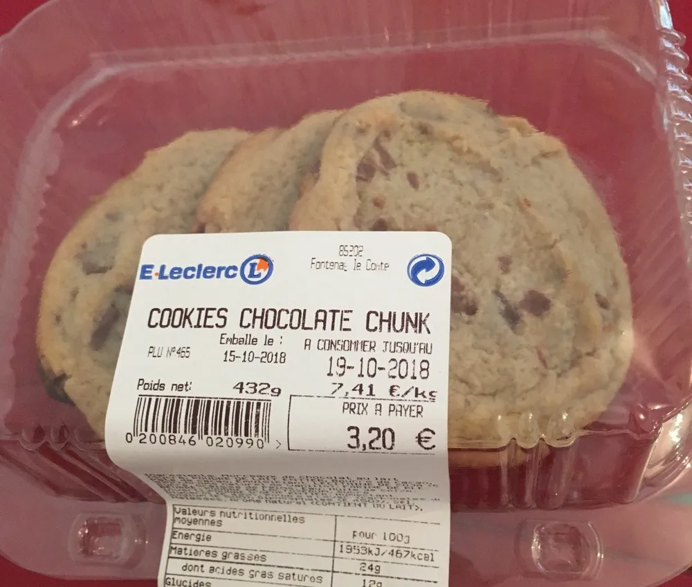 Cookies chocolate chunk
