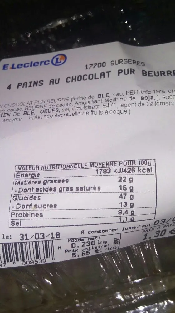 Pains au chocolat
