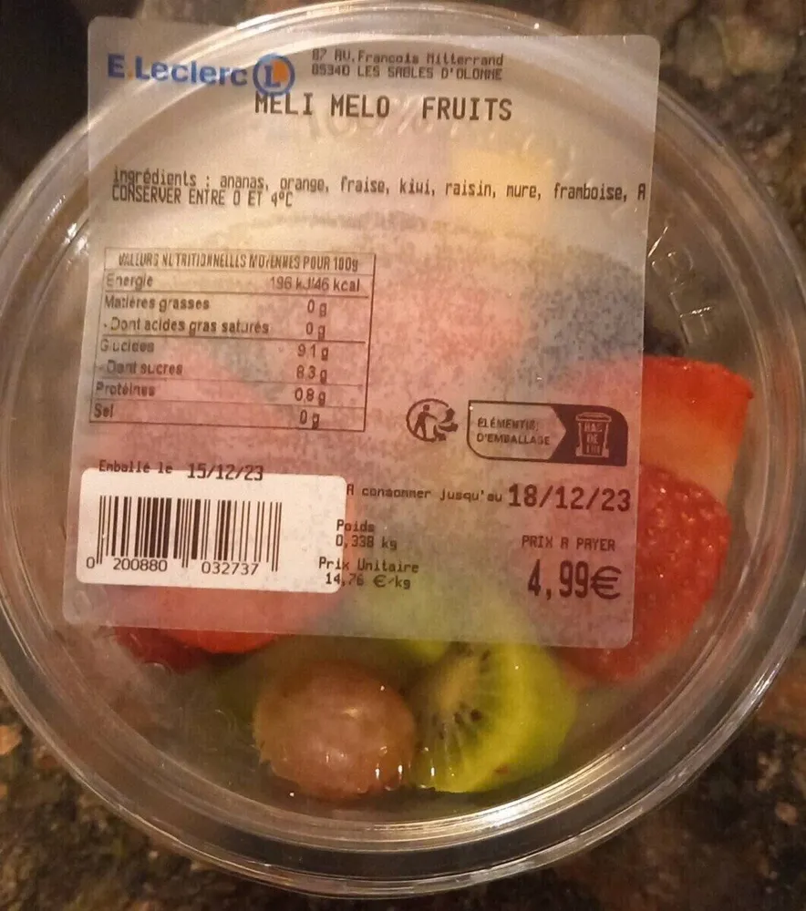 Meli  mélo  fruits