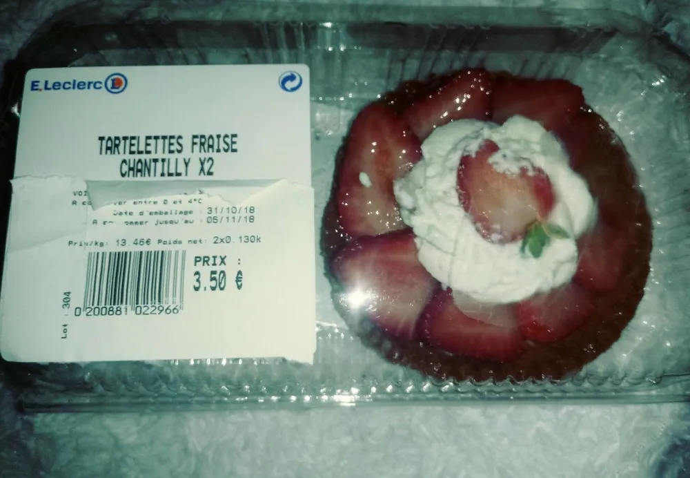 Trartelettes fraises chantilly