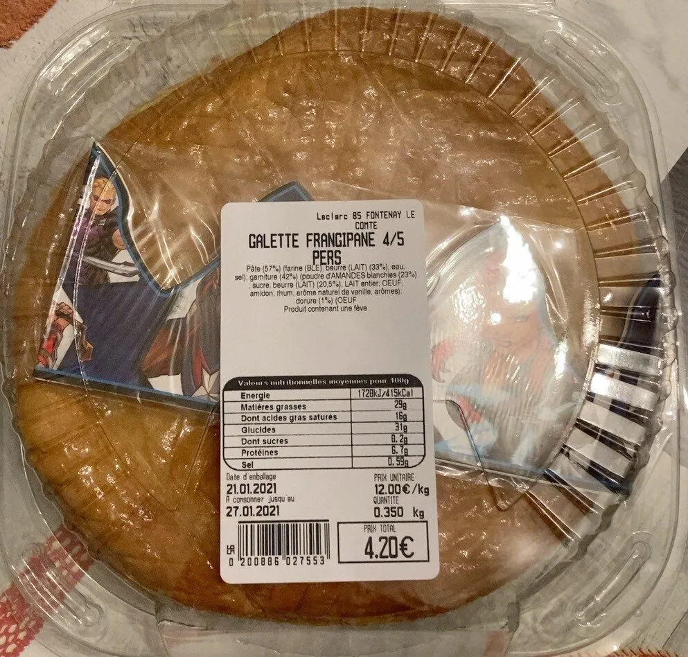 Galette frangipane 4/5 pers
