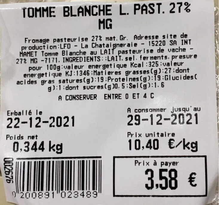 Tomme blanche
