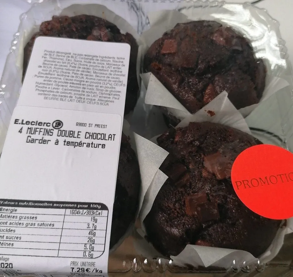 Muffin double chocolat
