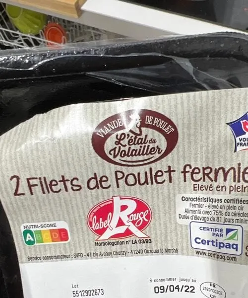 Filet de poulet fermier