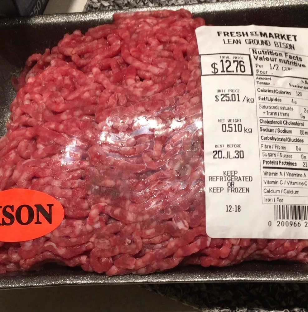 Lean ground bison