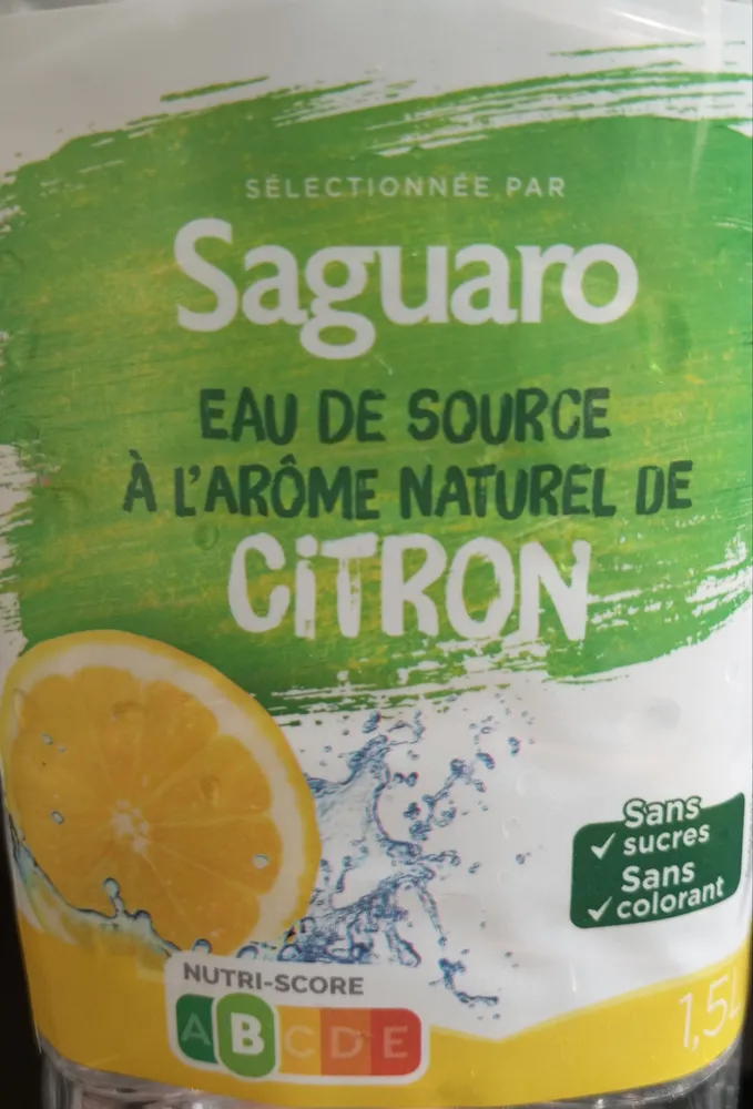 Eau de source à l'arôme naturel de citron