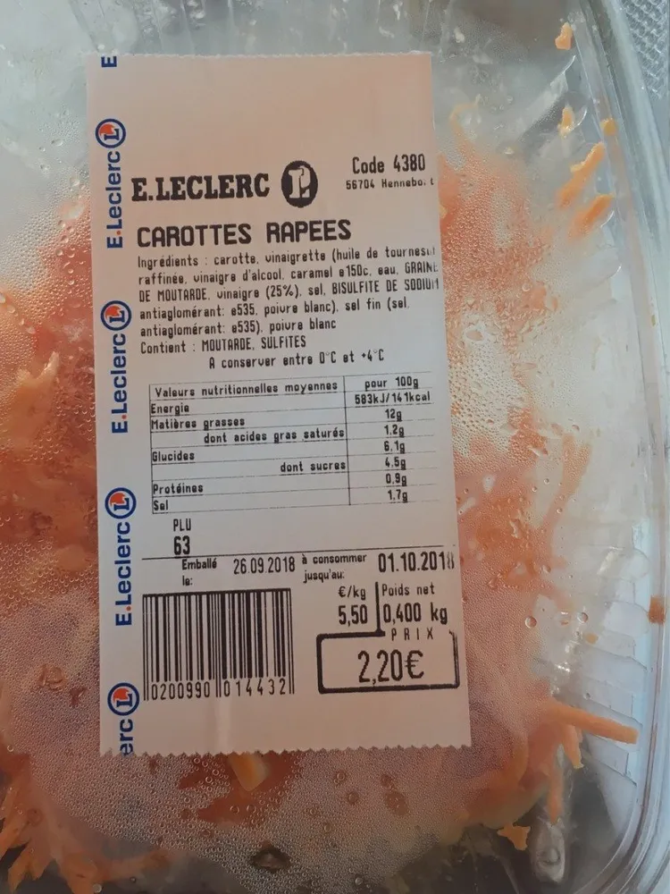 Carottes rapes