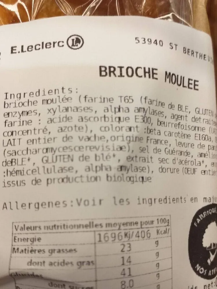 Brioche moulée
