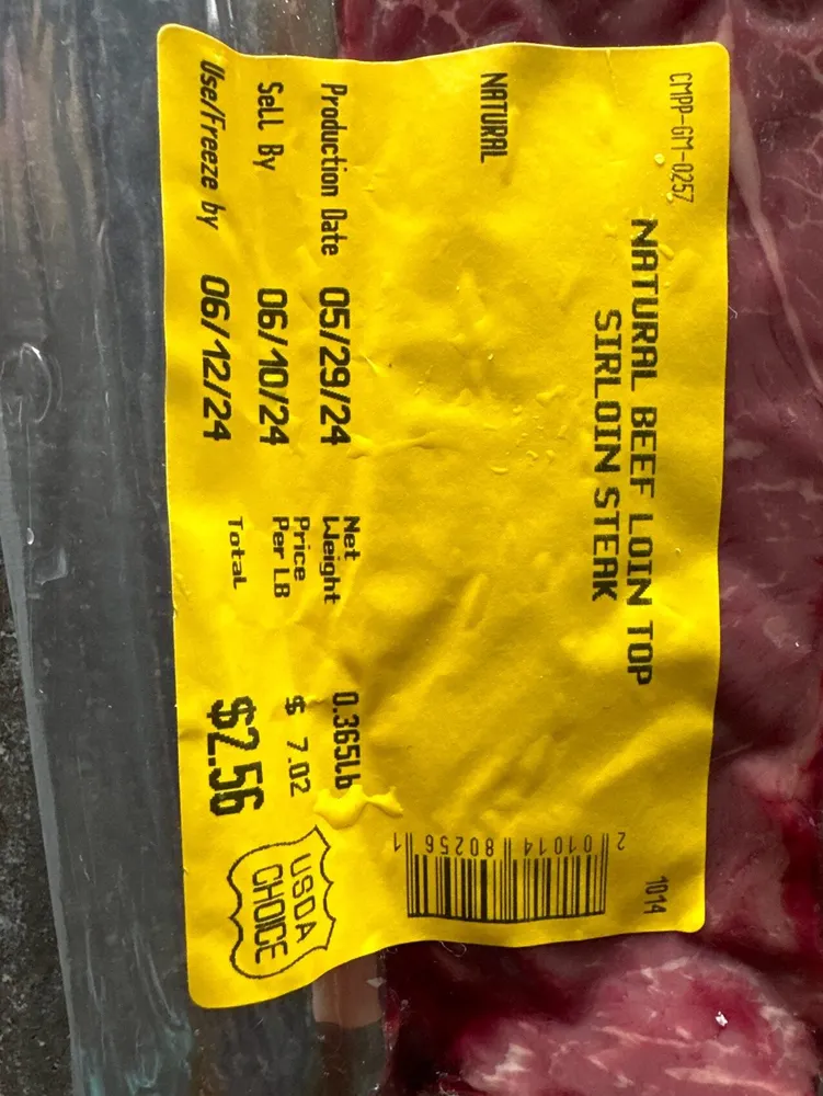 Natural Beef Loin Top Sirloin Steak