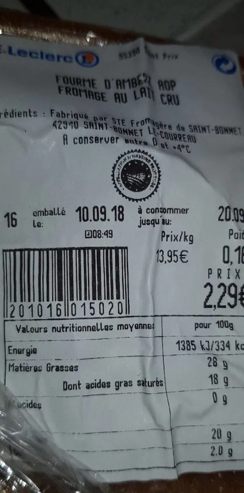 Fourme d'Ambert AOP