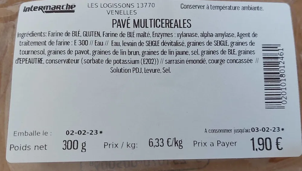 Pavé multicereales