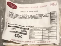 Saucisse blanche raidie