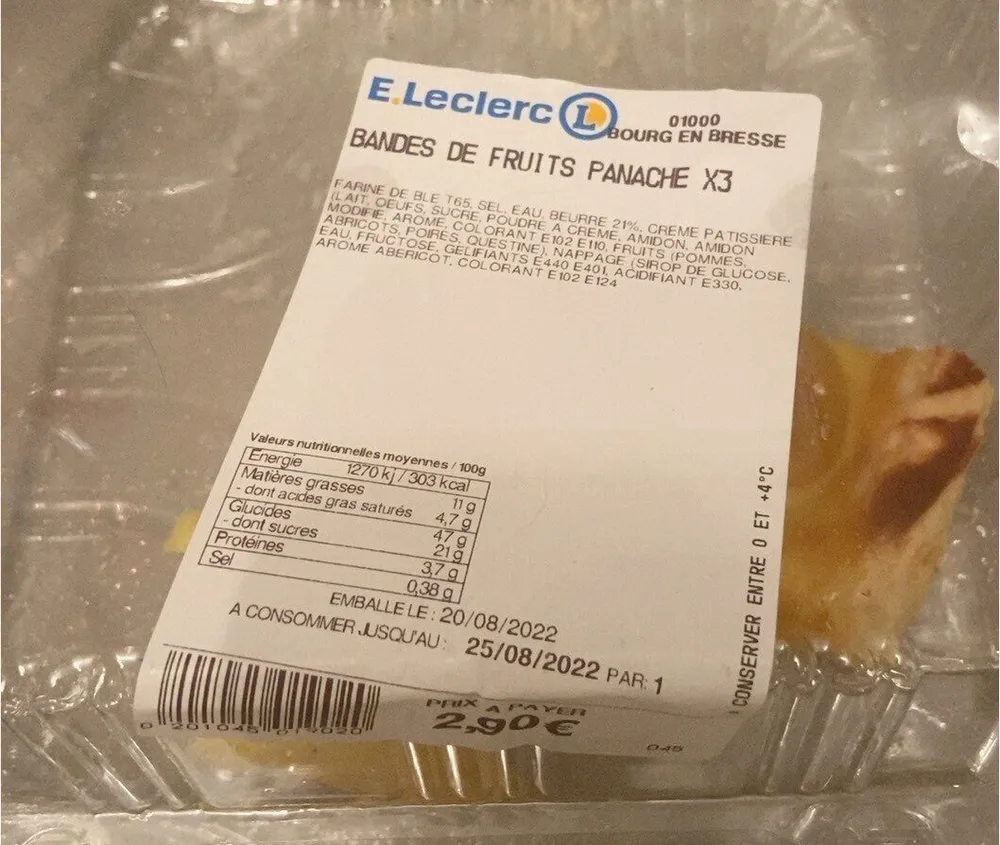 Bande de fruits panache