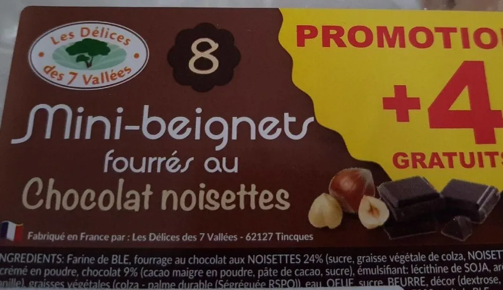 Mini beignets chocolat noisettes