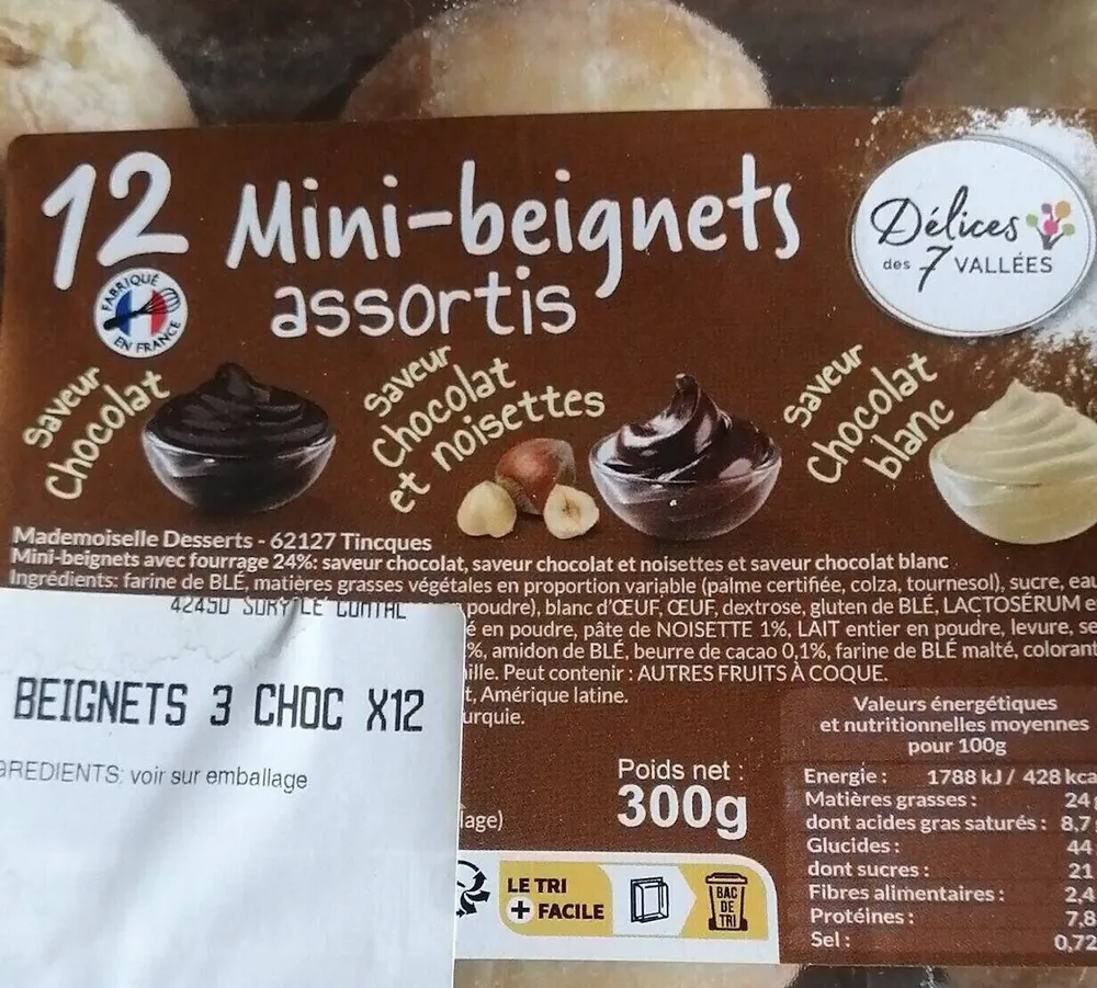 12 mini beignets asssortis