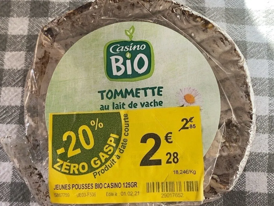 Tomette au lait de vache