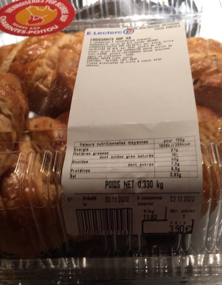 Croissants AOP x6