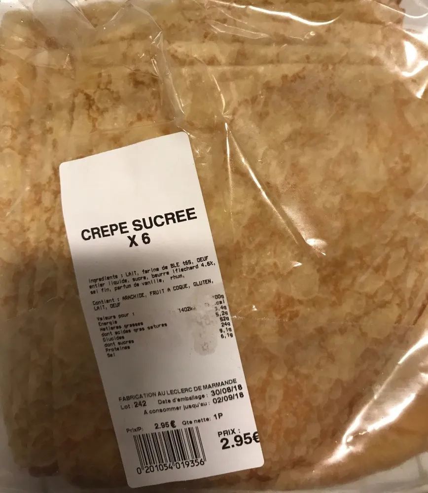 Crêpes sucrées