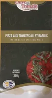 Pizza aux tomates ail et basilic