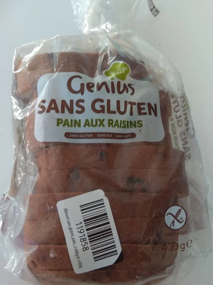 Pain raisin sans gluten
