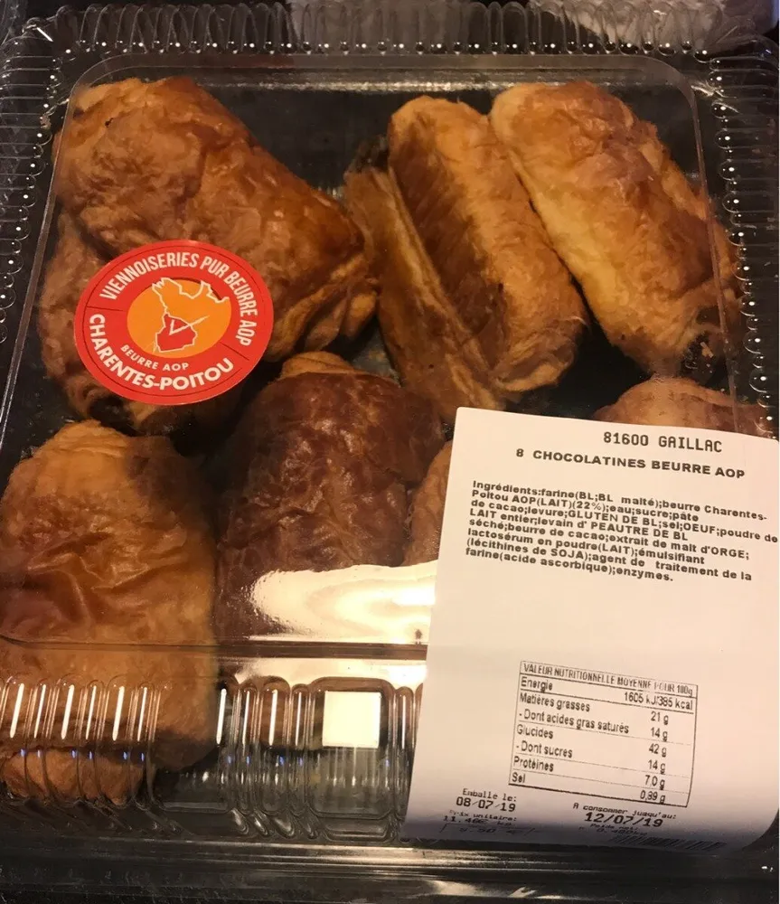 Chocolatines beurre AOP
