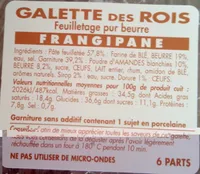Galette des rois feuilletage pur beurre