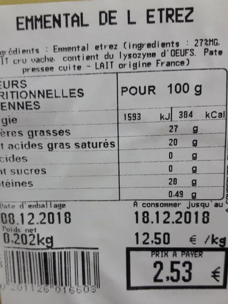 EMMENTAL DE  L ETREZ