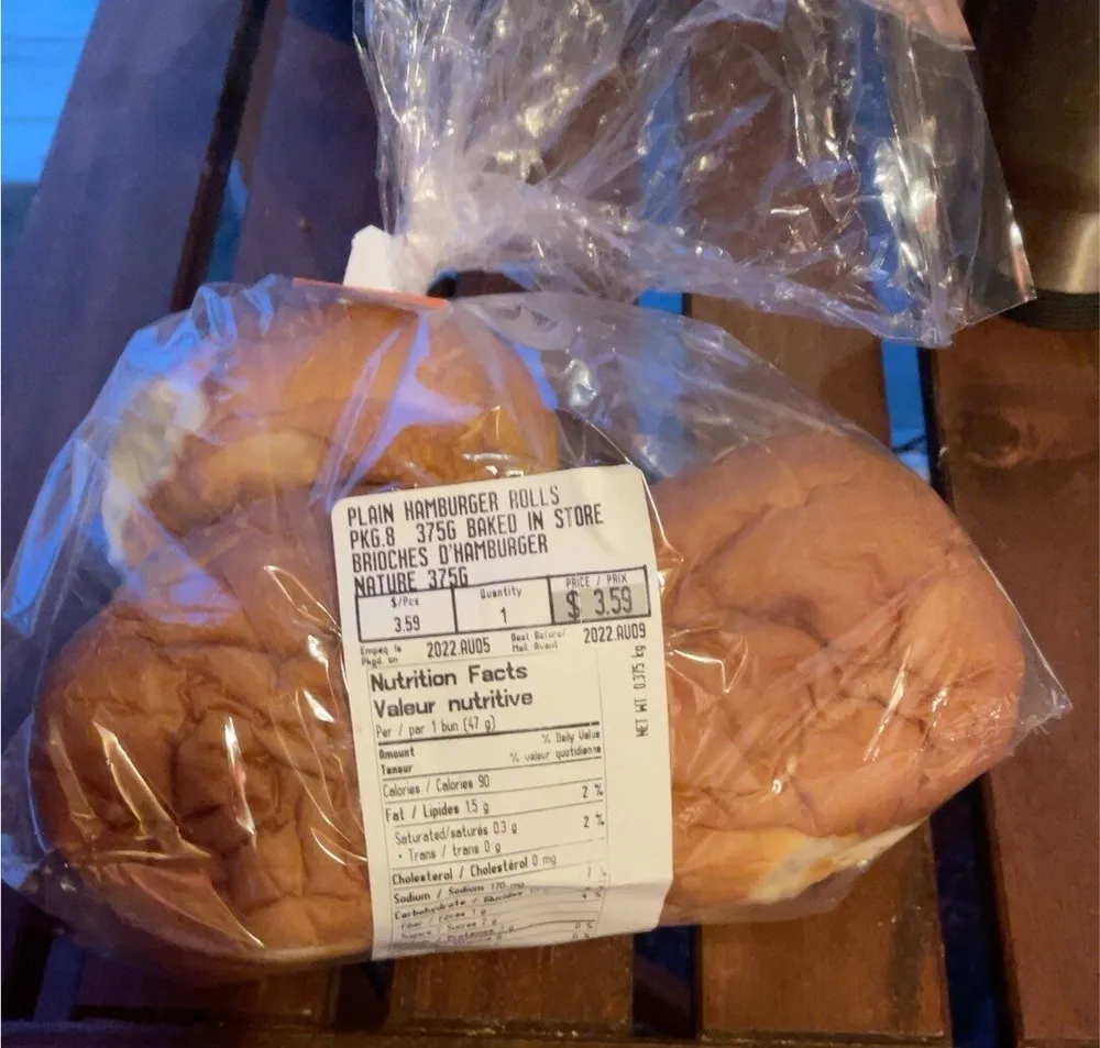Plain hamburger rolls