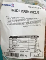 Brioche pepites de chocolat