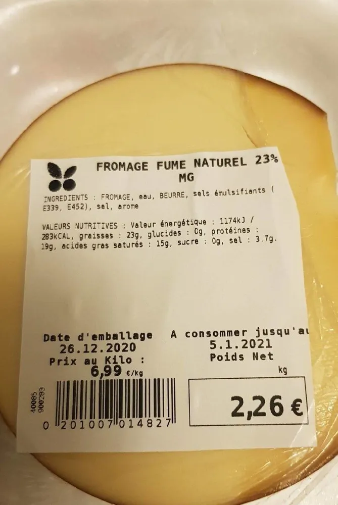 Fromage fumé naturel