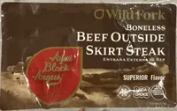 Boneless Beef Outside Skirt Steak Aged Black Angus