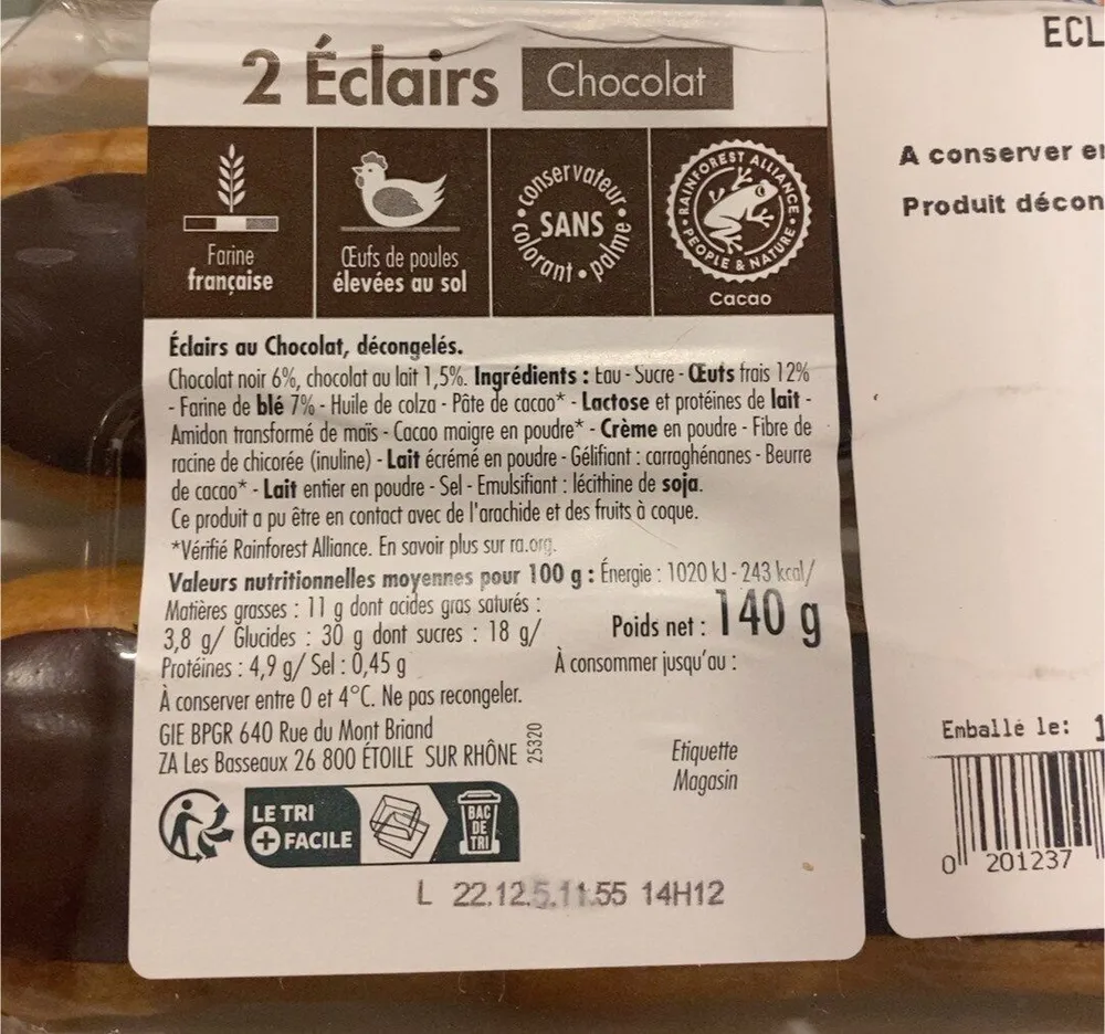 Éclair au chocolat