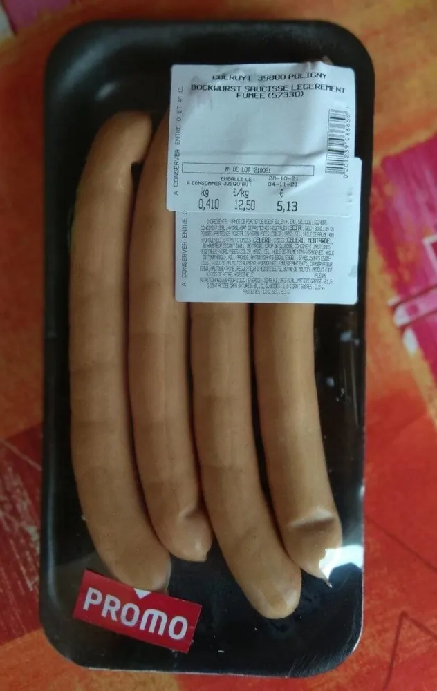 Bockwurst saucisse legerement fumee