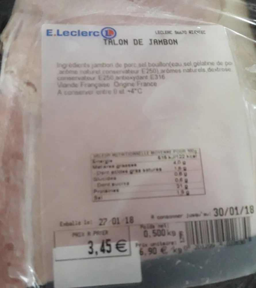 Talon de jambon