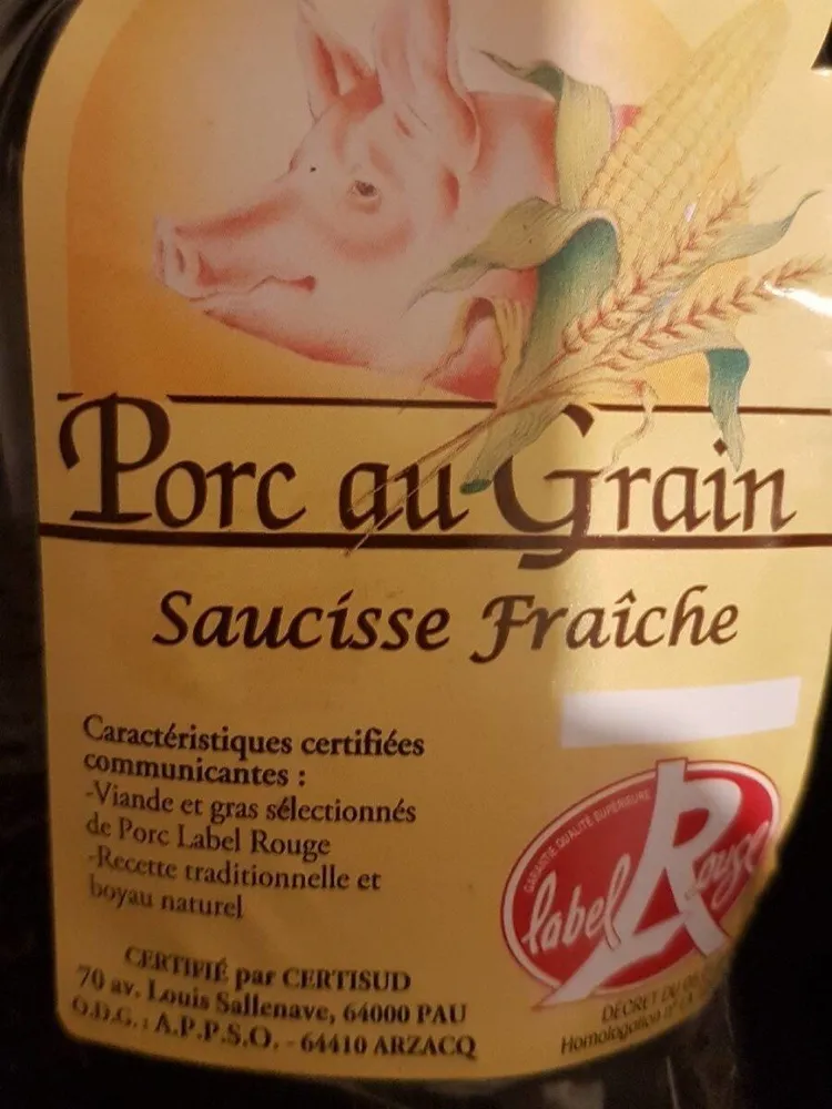 Saucisse fraîche Label Rouge