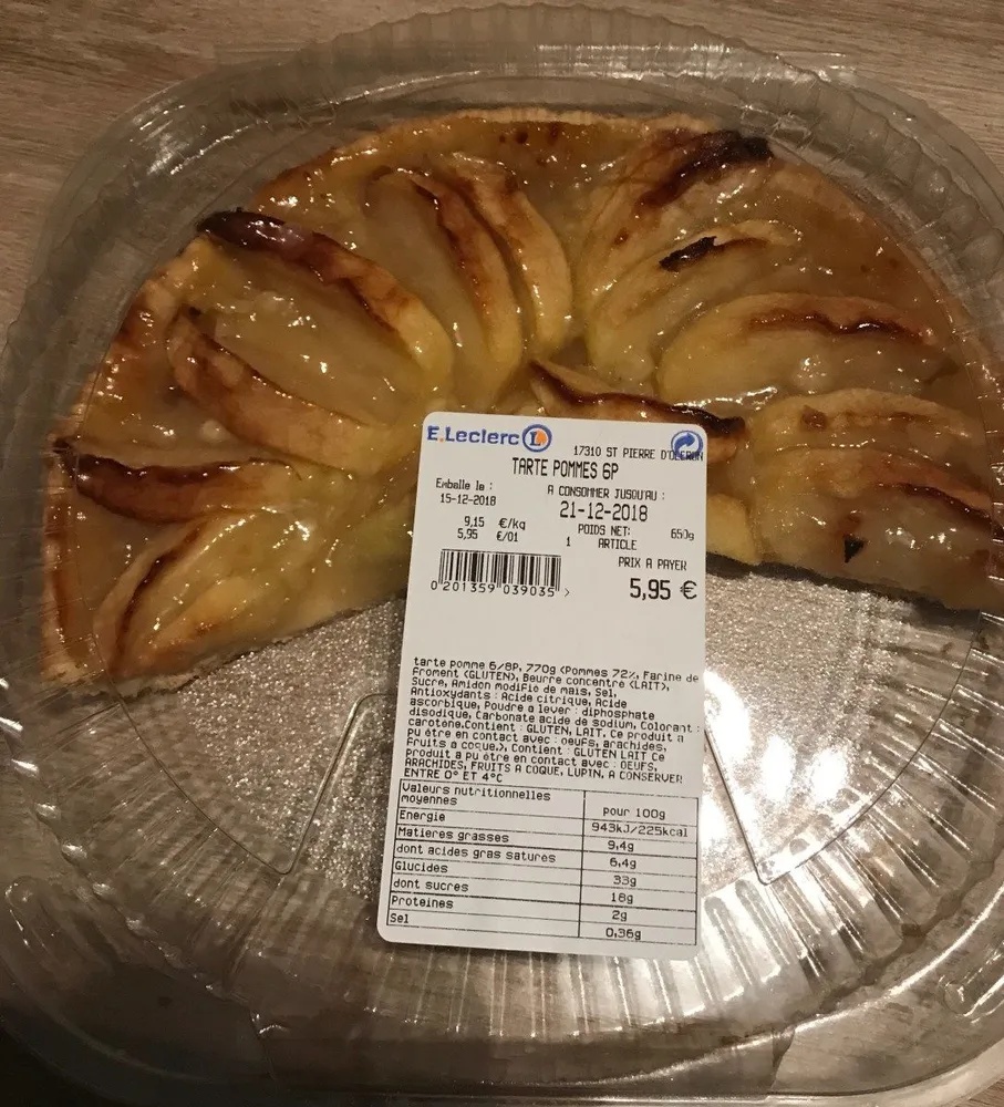 Tarte pommes 6p