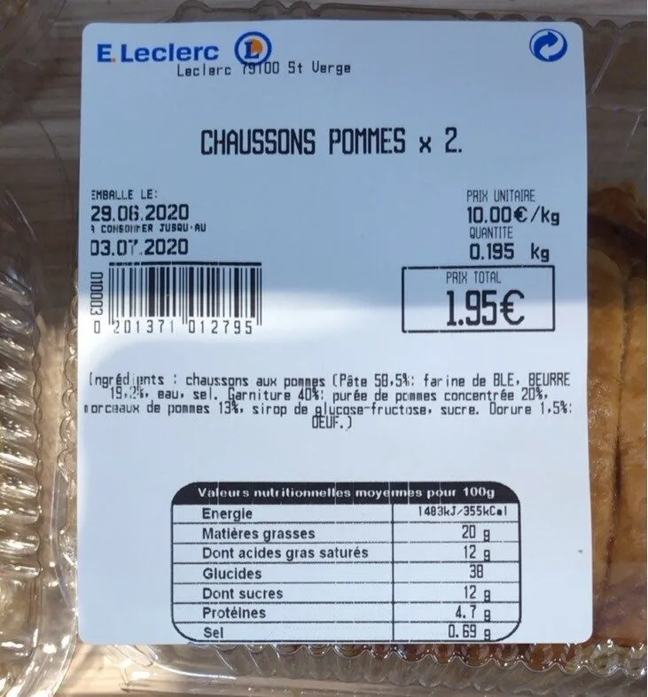 Chaussons au pommes