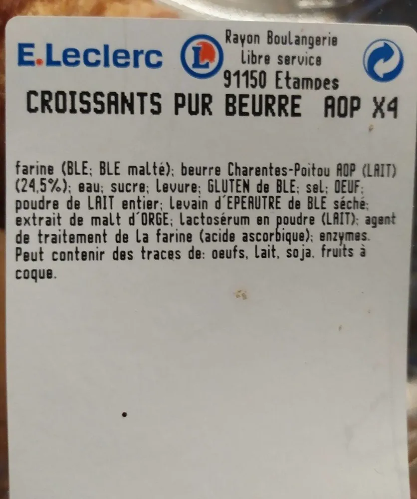Croissant pur beurre AOP