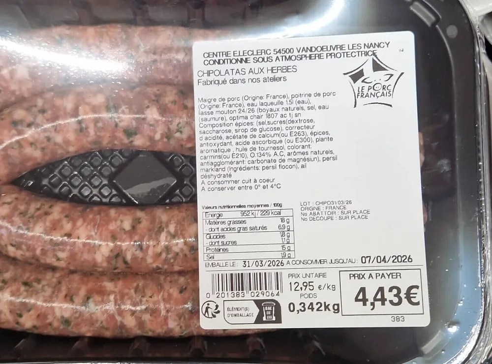 Chipolatas aux herbes