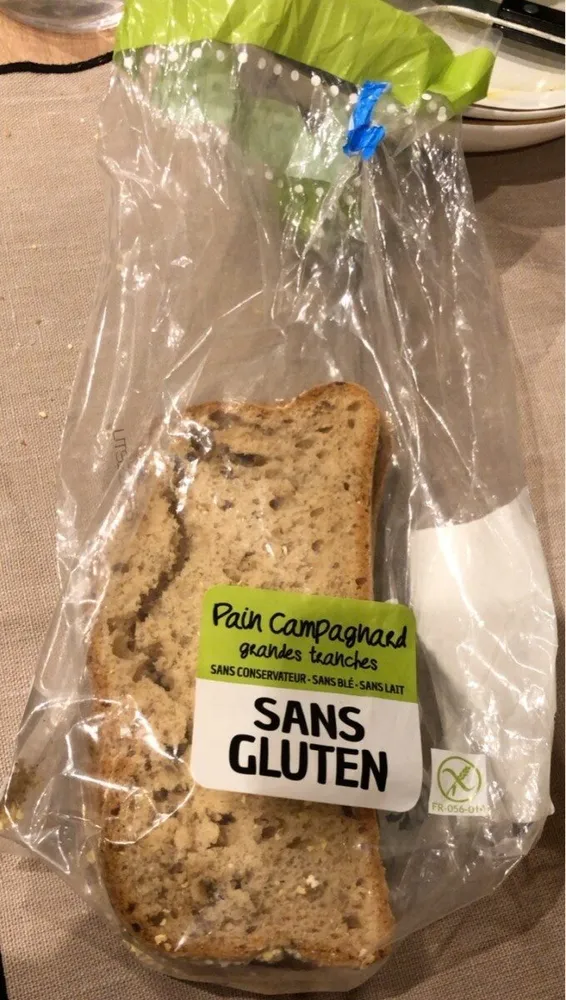 Pain campagnard grandes tranches Sans Gluten