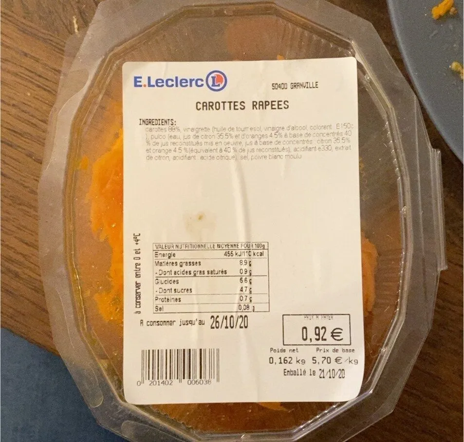 Carottes rapés