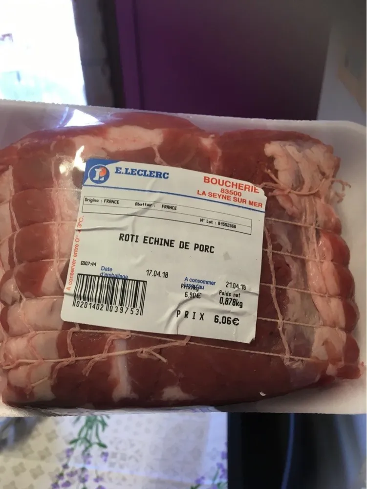 Roti echine de porc