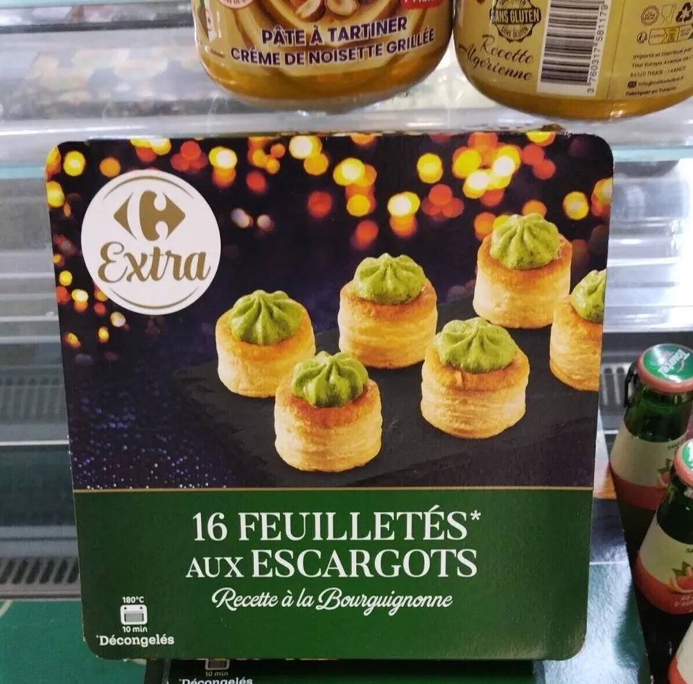 16 feuilletés aux escargots