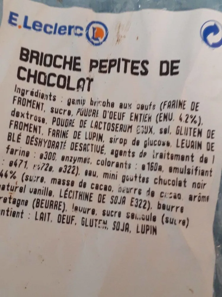 Brioche pépites de chocolat