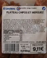 Plateau chipos et merguez