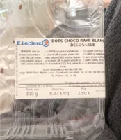 Dots choco raye blanc x4